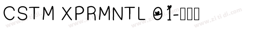 CSTM XPRMNTL 01字体转换